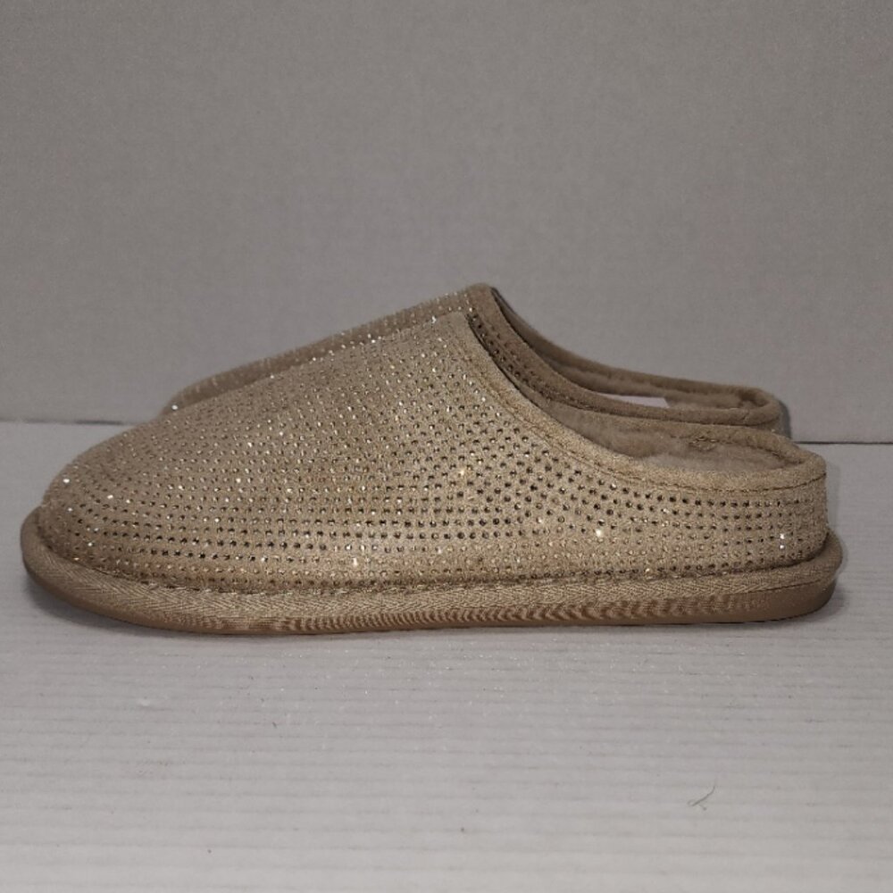 New Joyspun Studded Slippers - Tan - Size 8 - Faux Rhinestones - Picture 4 of 9